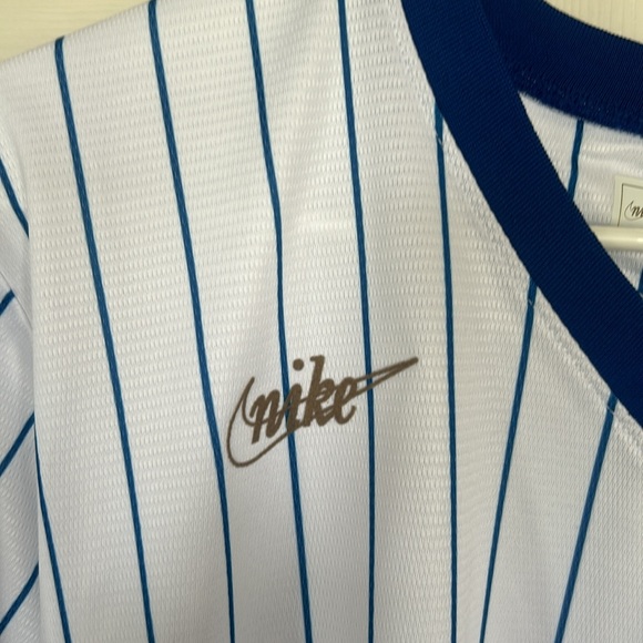 Nike MLB Blue and White Cubs Jersey Ernie Banks Mr Cub Wrigleyville - Picture 6 of 7